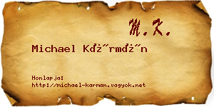 Michael Kármán névjegykártya